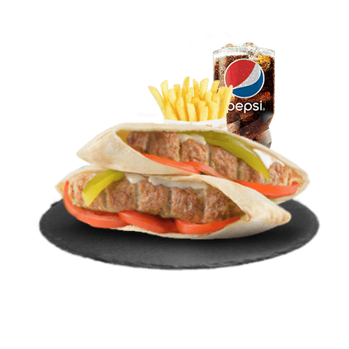 Kebab sandwich meal
